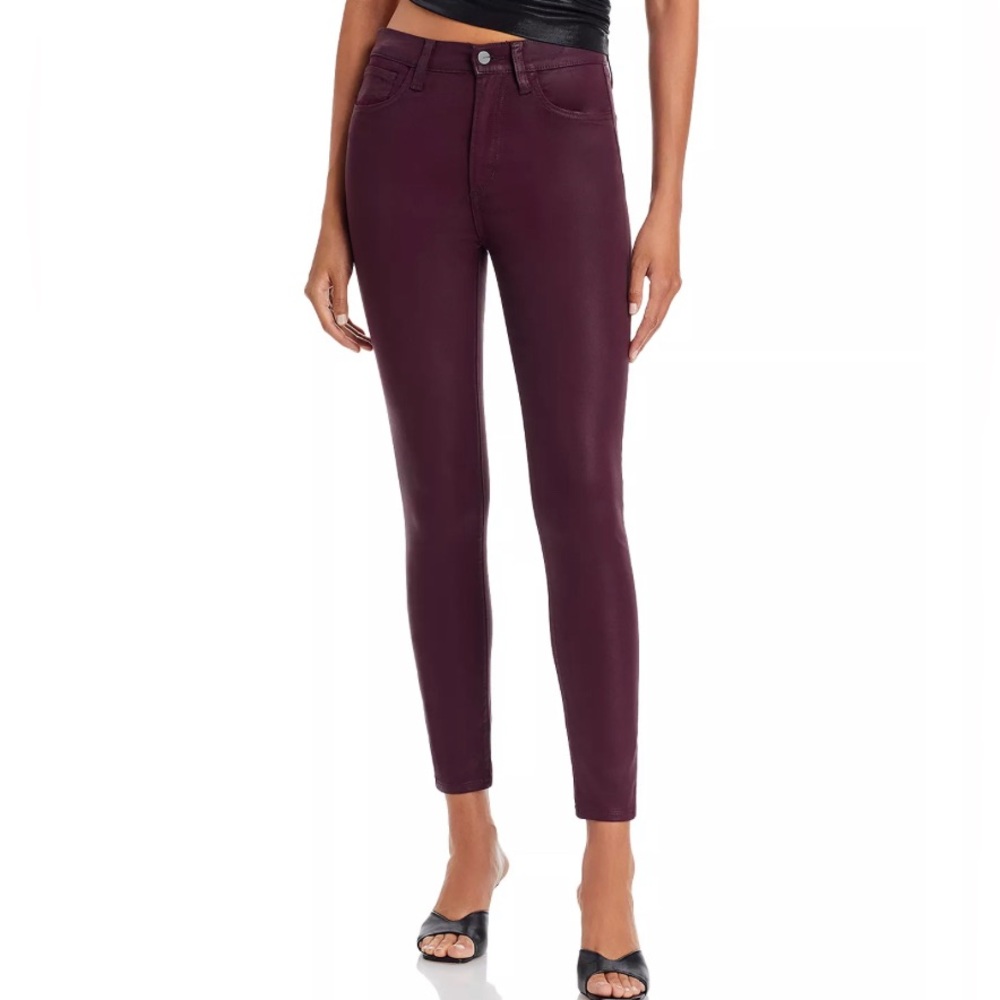 Joe's Jeans The Charlie High Rise Coated Ankle Skinny Jeans in Vineyard size 32